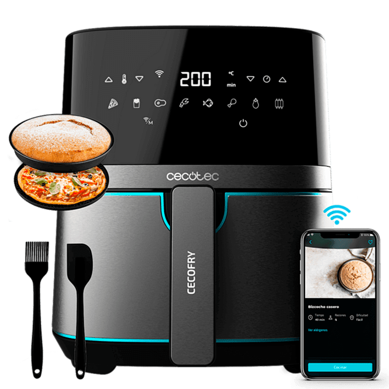 Мультипечь (аэрогриль-фритюрница) CECOTEC Cecofry Full InoxBlack 5500 Connected Acc Kit