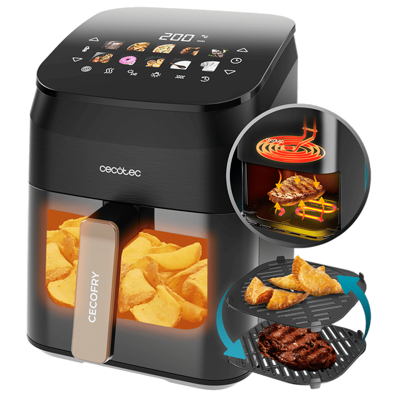 Мультипечь (аэрогриль-фритюрница) CECOTEC Cecofry&Grill Smokin 4500